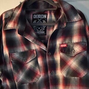 DIXXON Red, Black & Cream Plaid Workshirt